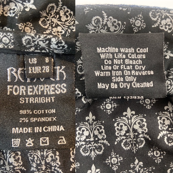 ReRock for Express Jeans NWOT Straight Leg Size 6 - Picture 8 of 8